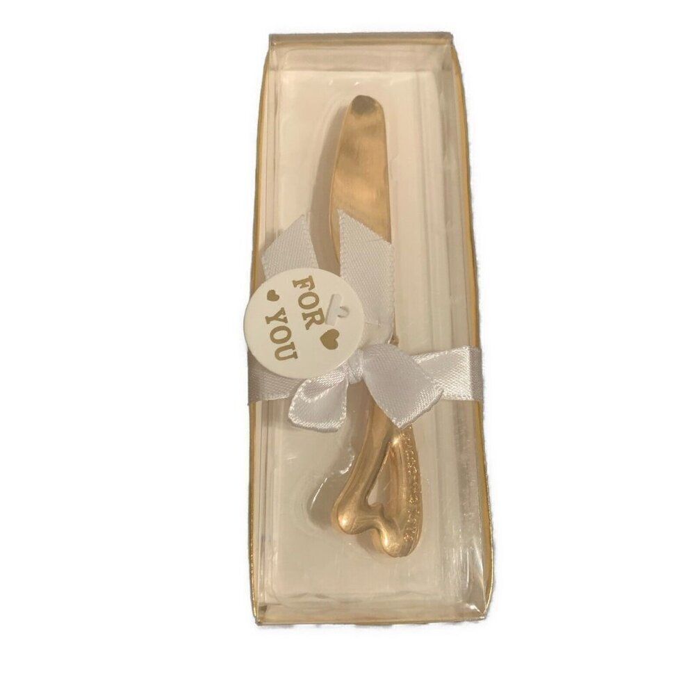 New Spread The Love Gold Butter Cheese Spreading Knife Gift